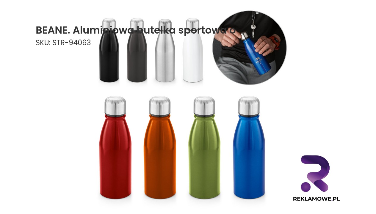 BEANE. Aluminiowa butelka sportowa o