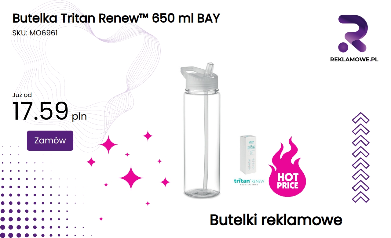 Butelka Tritan Renew o pojemności 650 ml marki BAY