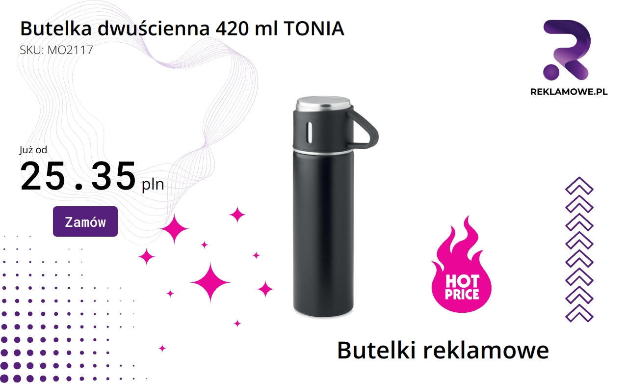 Butelka dwuścienna 420 ml TONIA