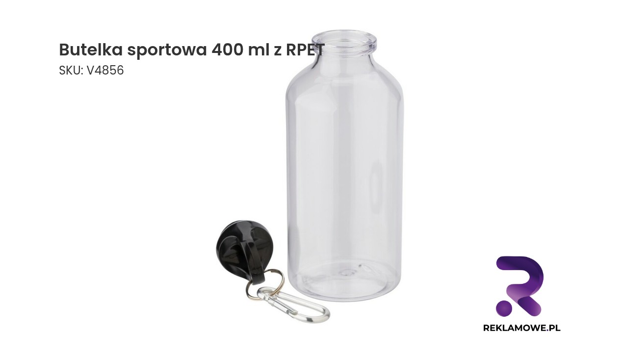 Butelka sportowa o pojemności 400 ml wykonana z RPET