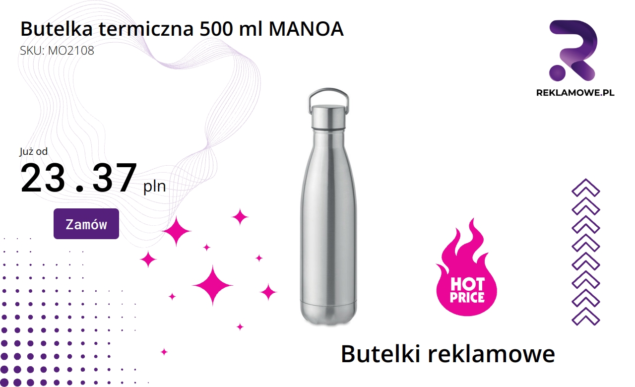 Butelka termiczna MANOA o pojemności 500 ml