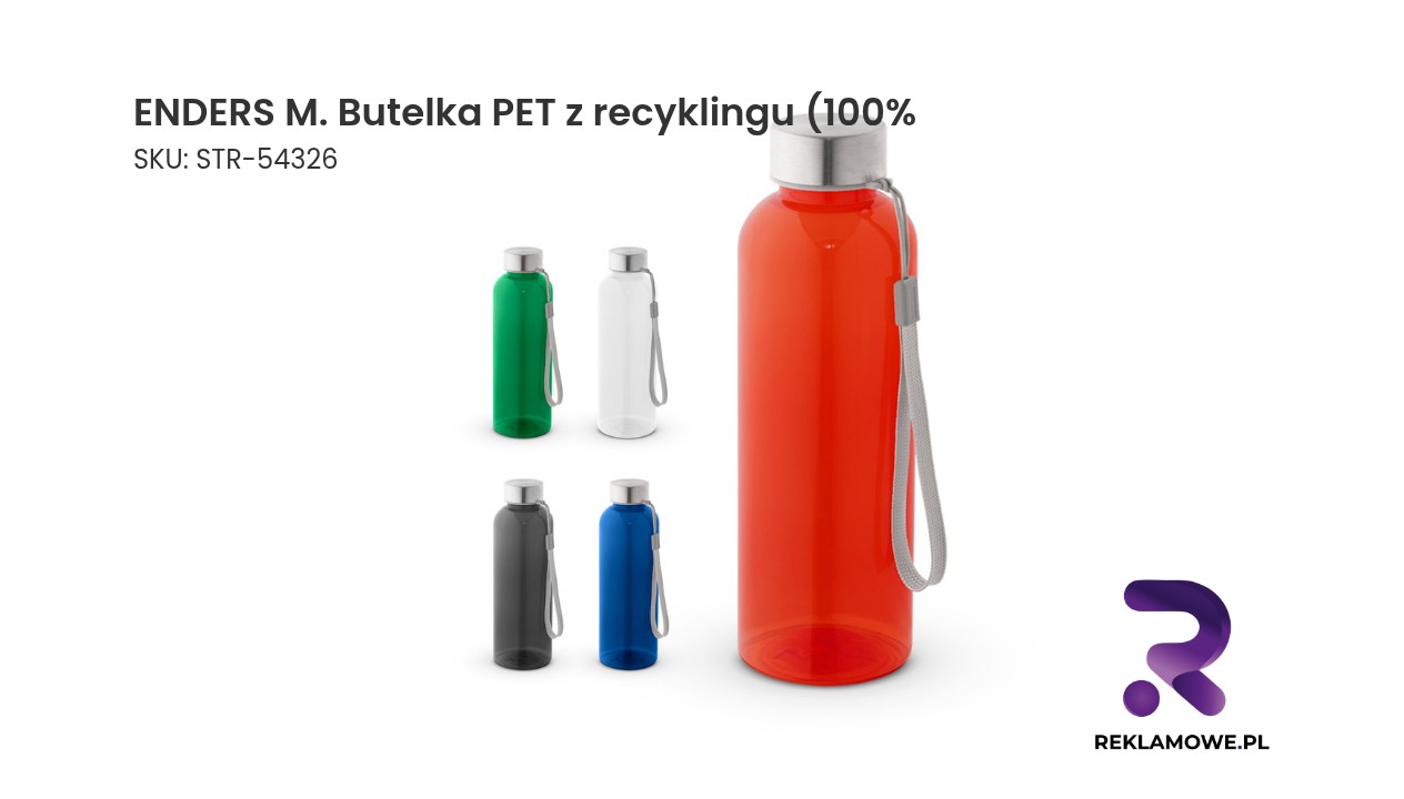 Butelka PET z recyklingu marki Enders o wydajności 100%