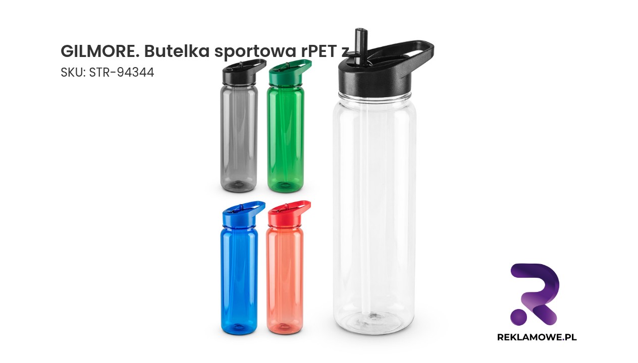Butelka sportowa GILMORE wykonana z rPET
