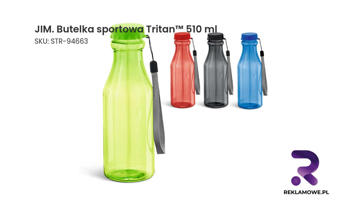JIM. Butelka sportowa Tritan™ 510 ml JIM Butelka sportowa Tritan 510 ml