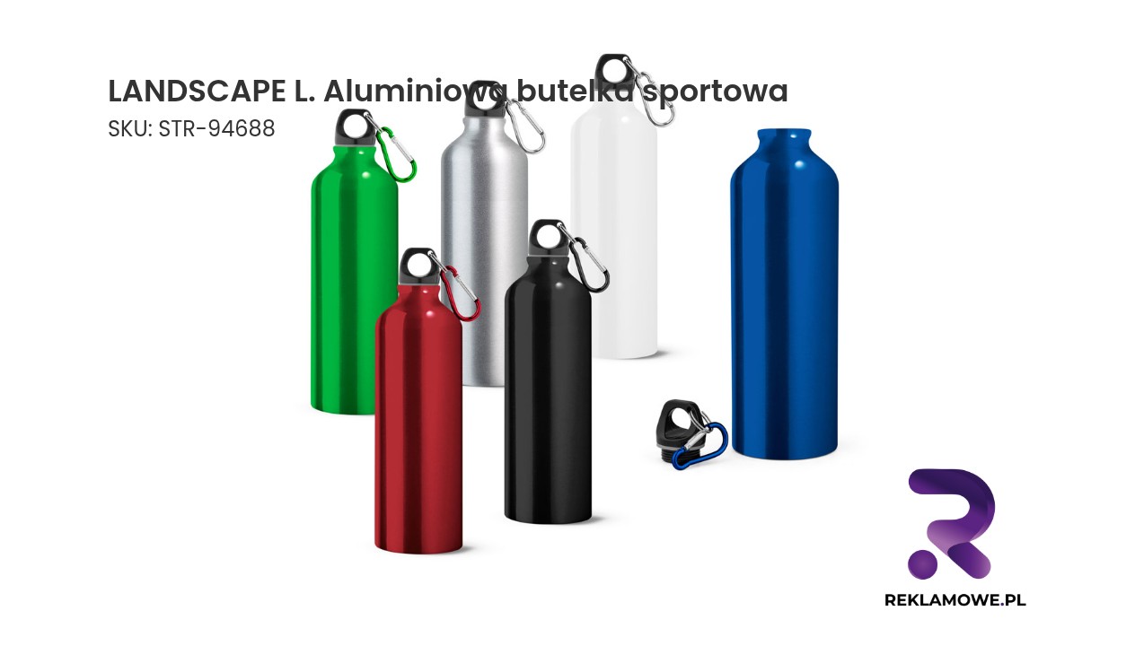 Aluminiowa butelka sportowa LANDSCAPE L w naturalnym otoczeniu