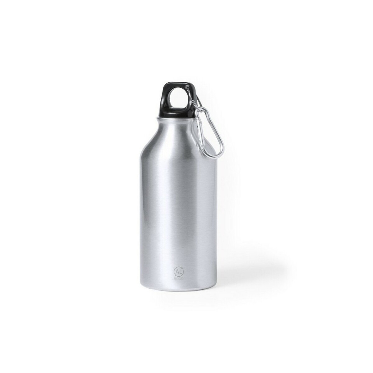 Butelka sportowa 400 ml z aluminium z recyklingu, z karabińczykiem V1065-32_AAA01