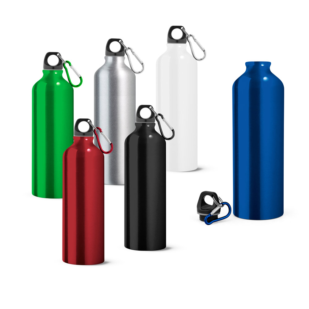 LANDSCAPE L. Aluminiowa butelka sportowa z karabińczykiem 800 ml 94688_set