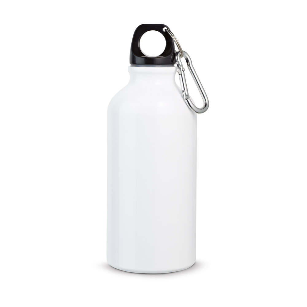 LANDSCAPE S. Aluminiowa butelka sportowa z karabińczykiem 400 ml 94601_set