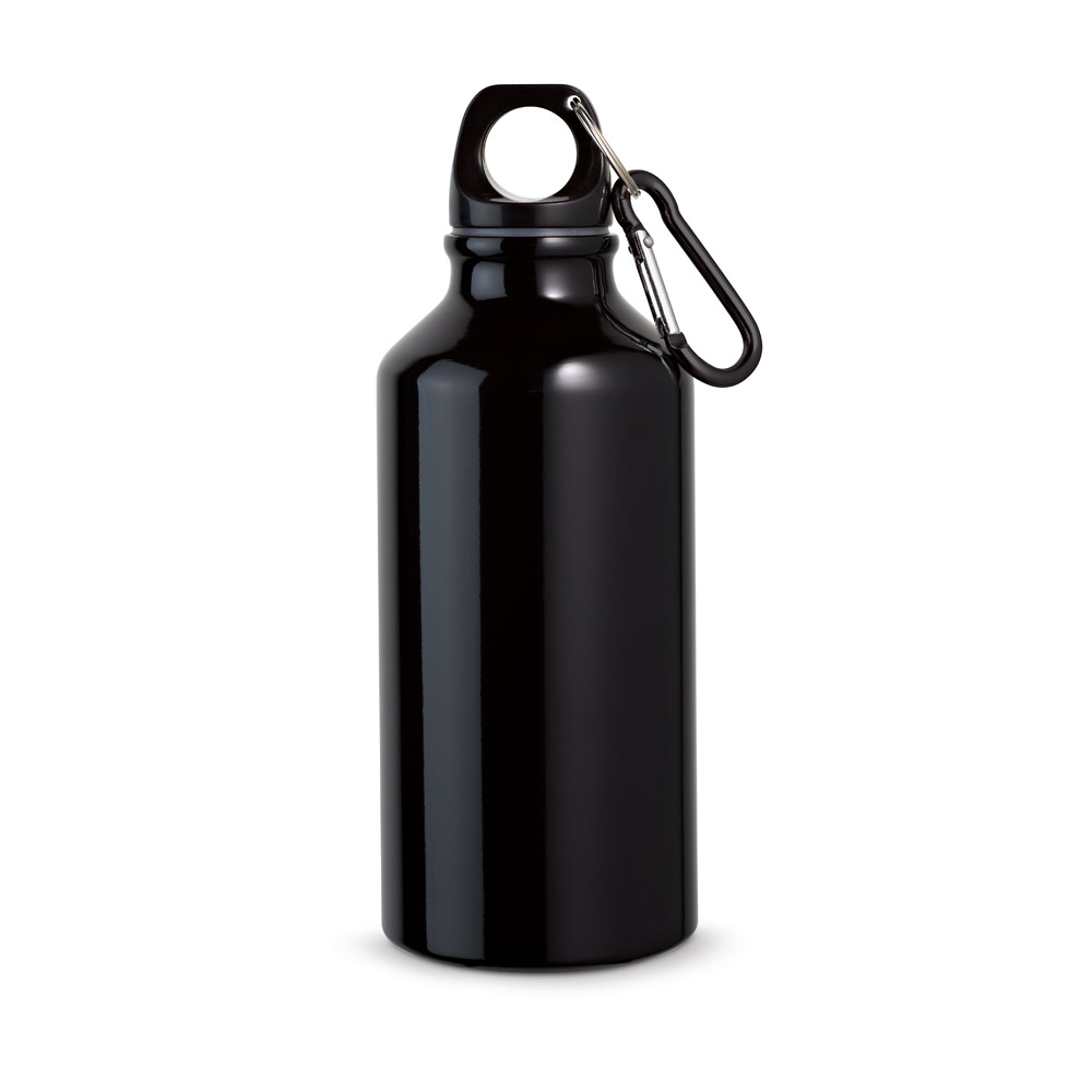 LANDSCAPE S. Aluminiowa butelka sportowa z karabińczykiem 400 ml 94601_set
