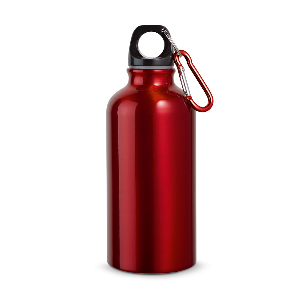 LANDSCAPE S. Aluminiowa butelka sportowa z karabińczykiem 400 ml 94601_set