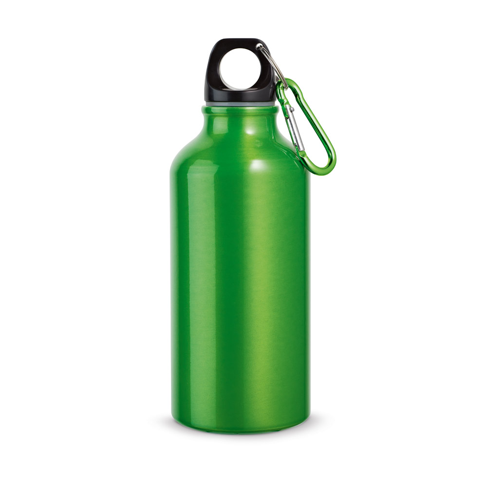 LANDSCAPE S. Aluminiowa butelka sportowa z karabińczykiem 400 ml 94601_set