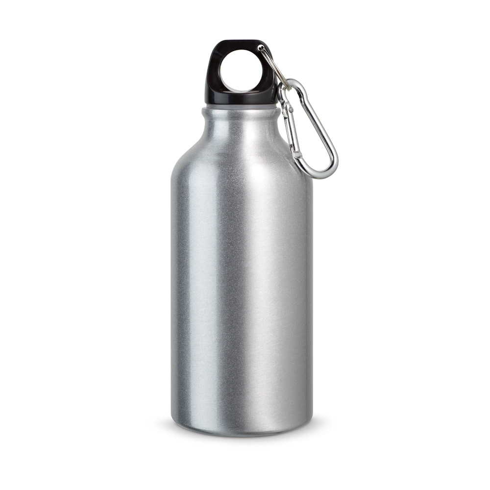 LANDSCAPE S. Aluminiowa butelka sportowa z karabińczykiem 400 ml 94601_set