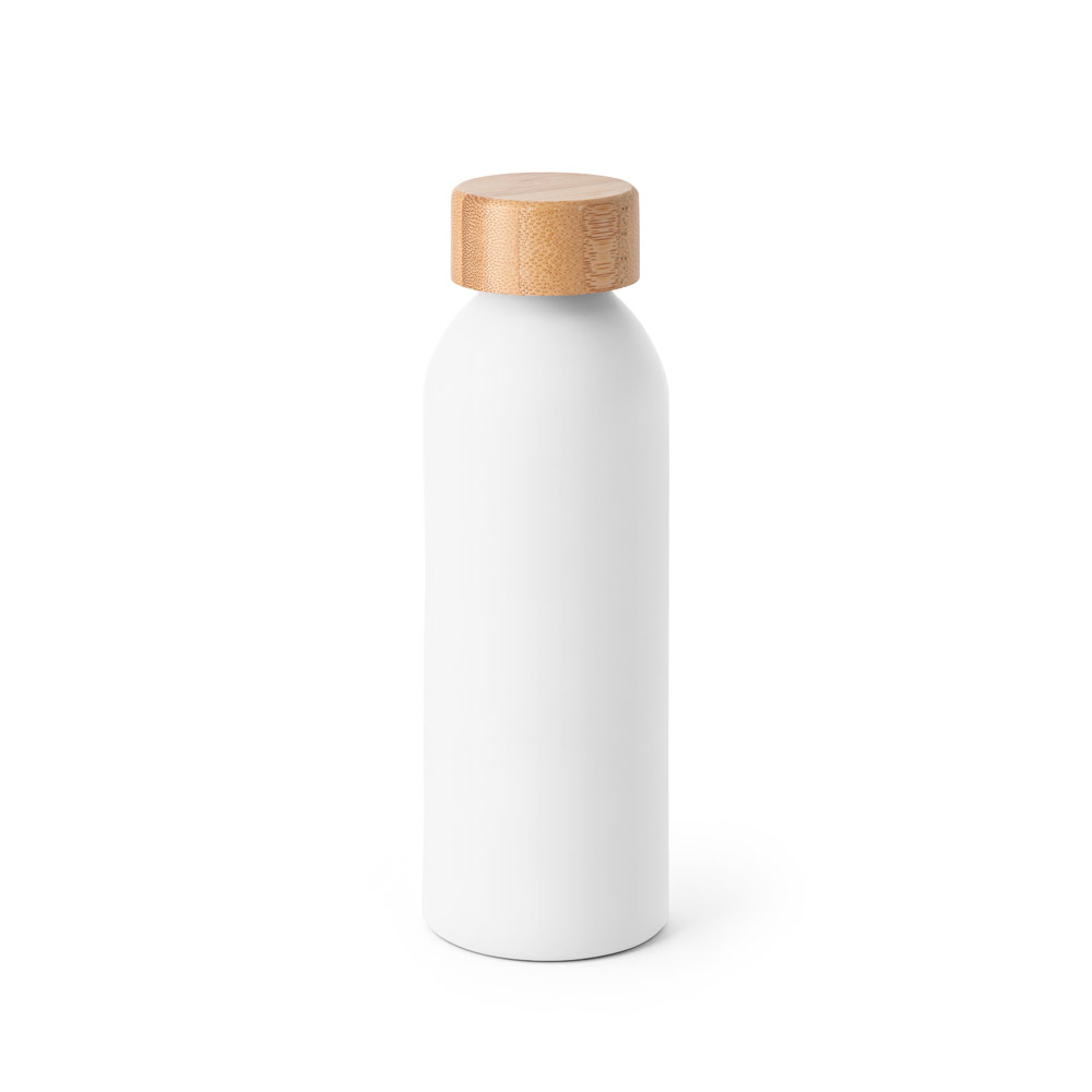 QUETA. Aluminiowa butelka z bambusową pokrywką 550 ml 94250_set