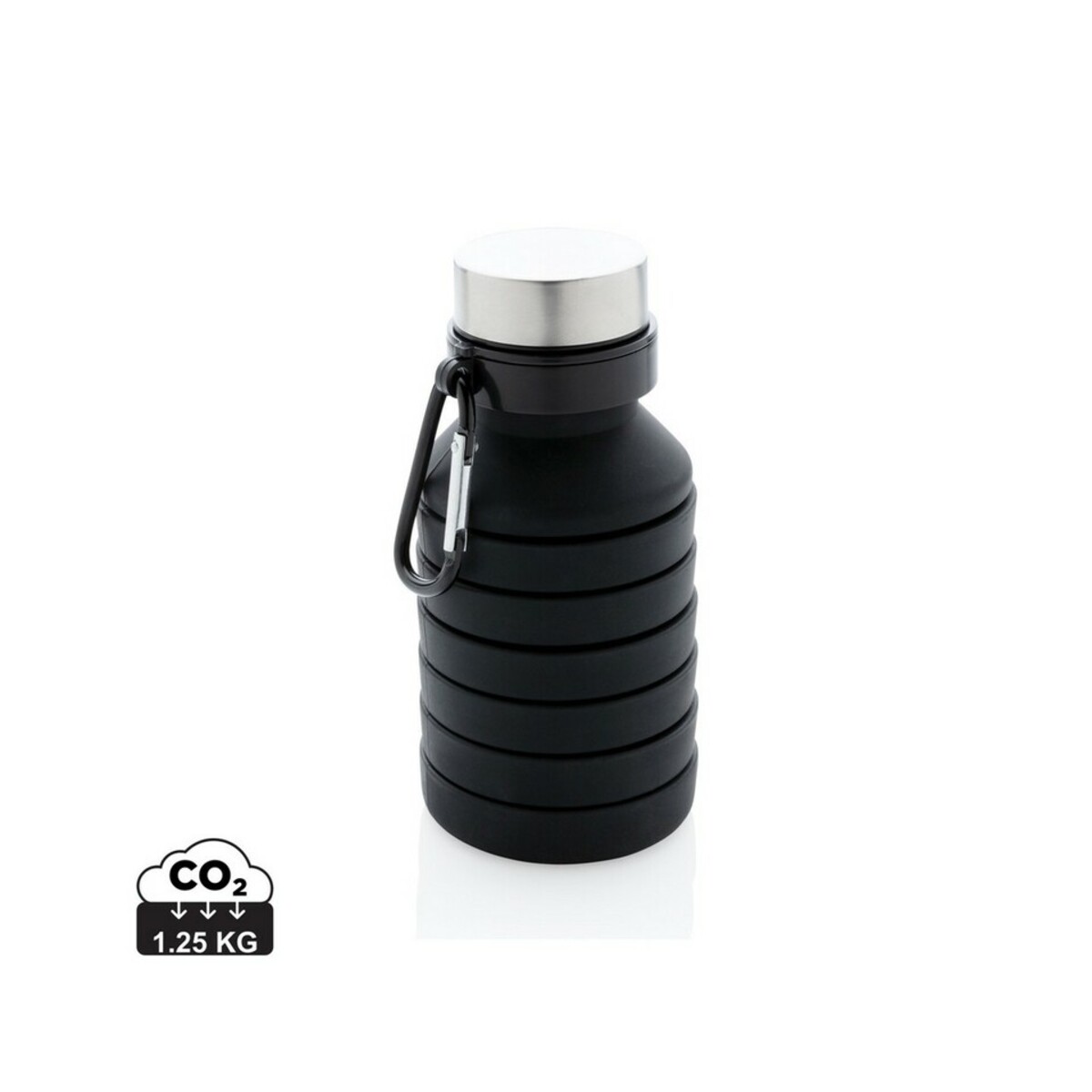 Składana butelka sportowa 550 ml z karabińczykiem P432.621_S_0