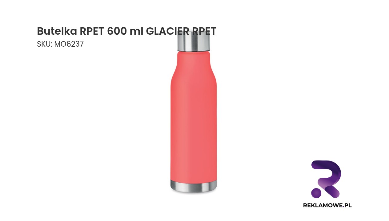 Butelka RPET 600 ml GLACIER RPET Butelka RPET 600 ml GLACIER RPET – ekologiczna butelka wielokrotnego użytku