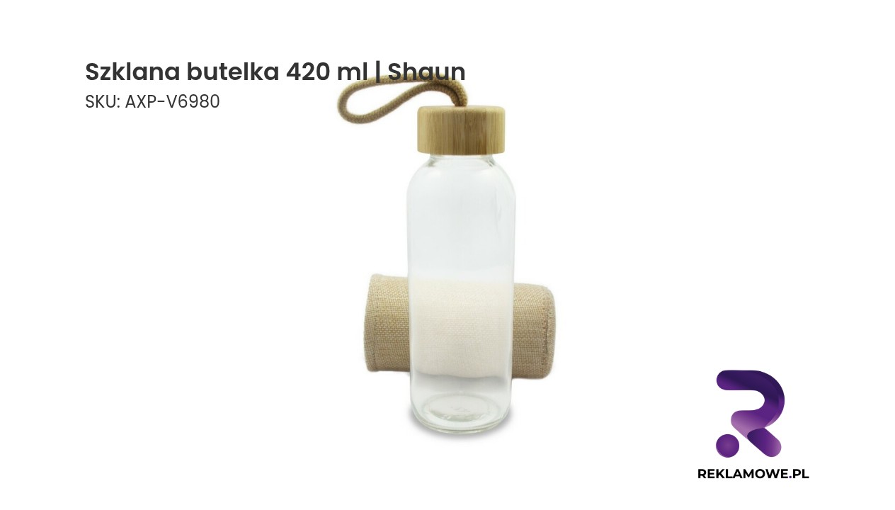 Szklana butelka o pojemności 420 ml marki Shaun