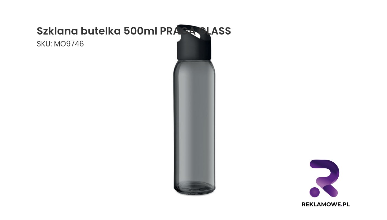 Szklana butelka 500 ml PRAGA GLASS - elegancka butelka na napoje