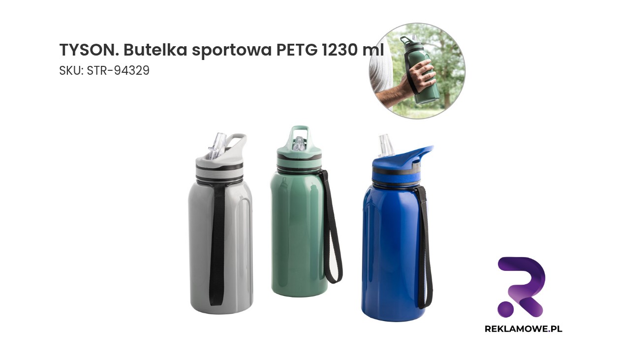 TYSON. Butelka sportowa PETG 1230 ml TYSON butelka sportowa z PETG o pojemności 1230 ml